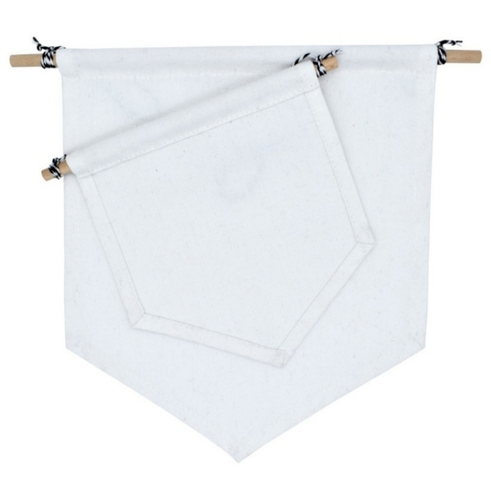 Blank Cotton Hanging Pennant Banner ✴ - Picture 5 of 8